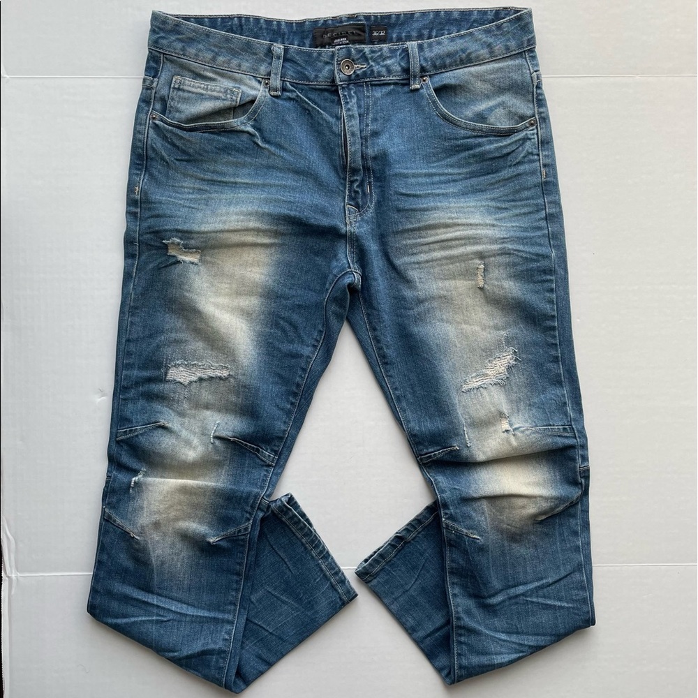 Decibel Slim & Repair Skinny Blue Denim Jeans 36x32 Med Wash Stretch Mid Rise - Picture 6 of 10